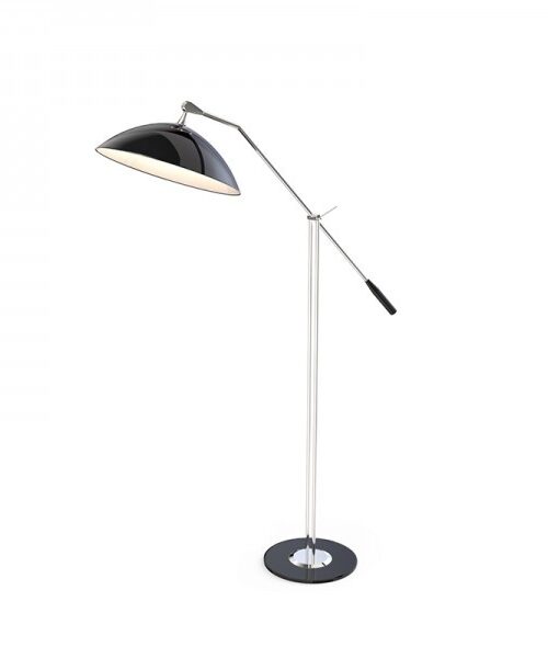 DelightFull Lampa podłogowa ARMSTRONG mosiądz aluminium marmur carrara żelazo