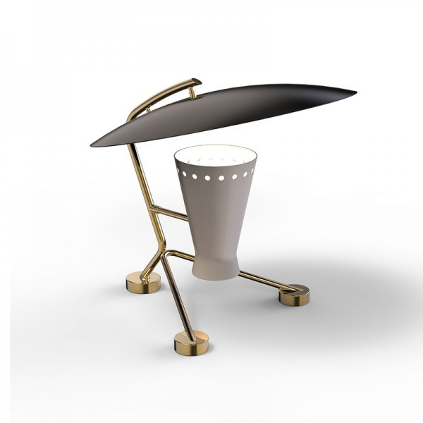 DelightFull Lampa stolikowaa BARRY mosiądz aluminium