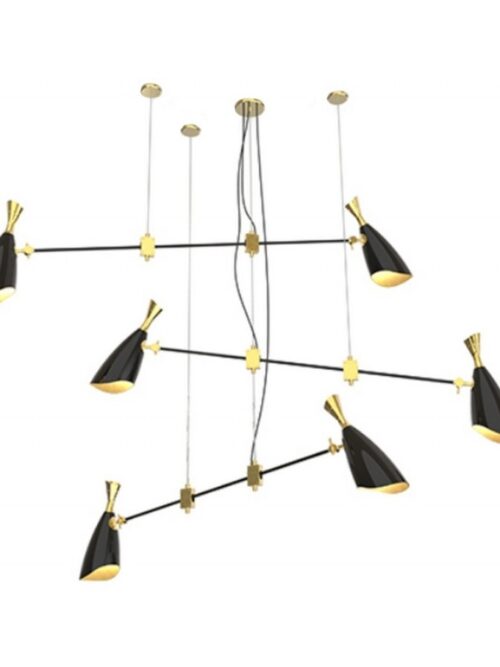 DelightFull Żyrandol DUKE mosiądz aluminium led