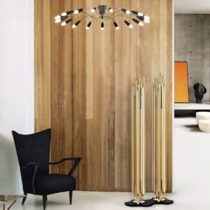 DelightFull Żyrandol NORAH mosiądz aluminium