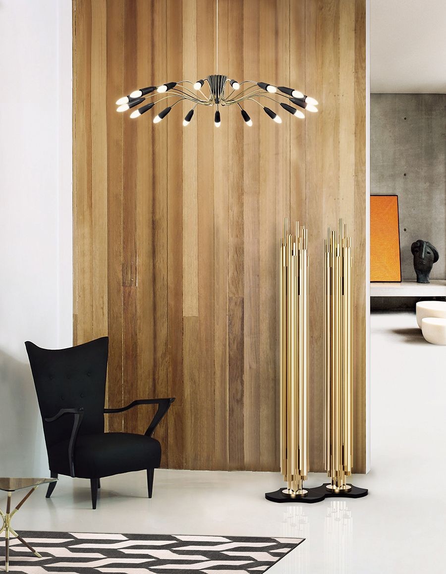 DelightFull Żyrandol NORAH mosiądz aluminium