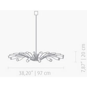 DelightFull Żyrandol NORAH mosiądz aluminium