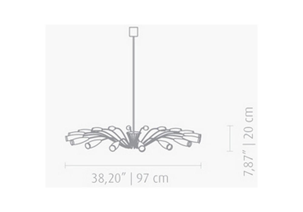 DelightFull Żyrandol NORAH mosiądz aluminium