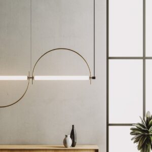 Lampa wisząca Aromas Arc 100 cm czarna