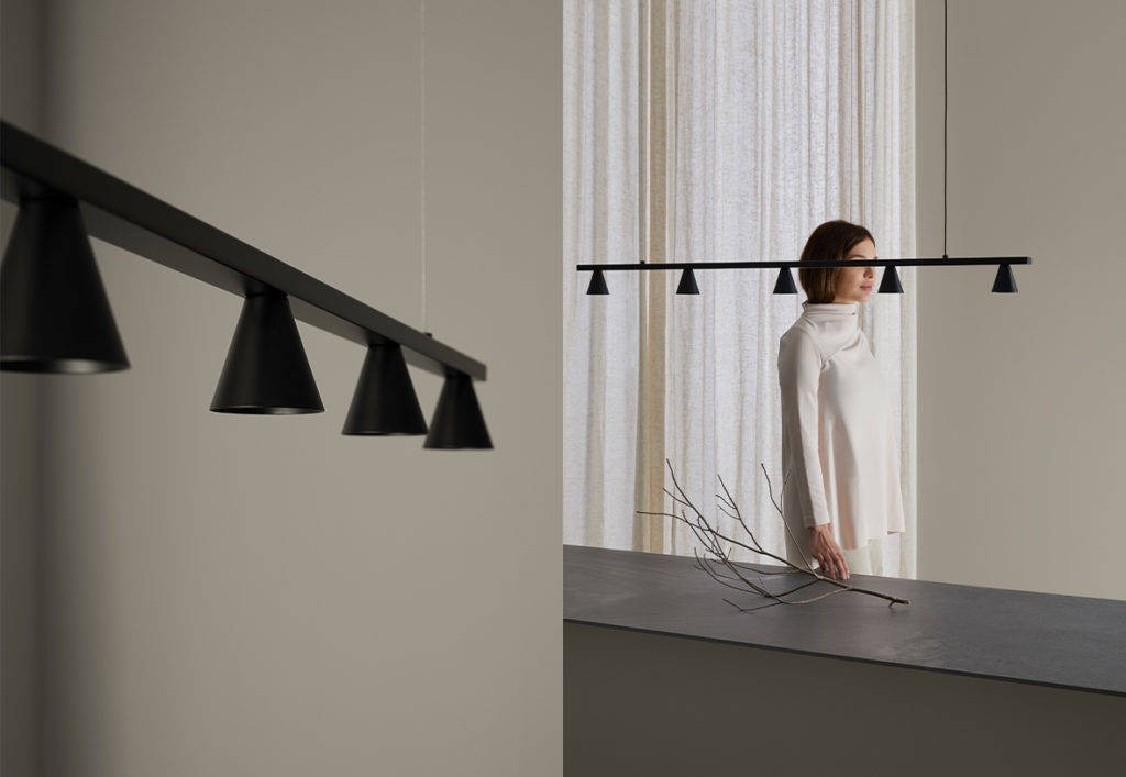 Aromas : Lampa wisząca Lyb czarna szer. 118 cm