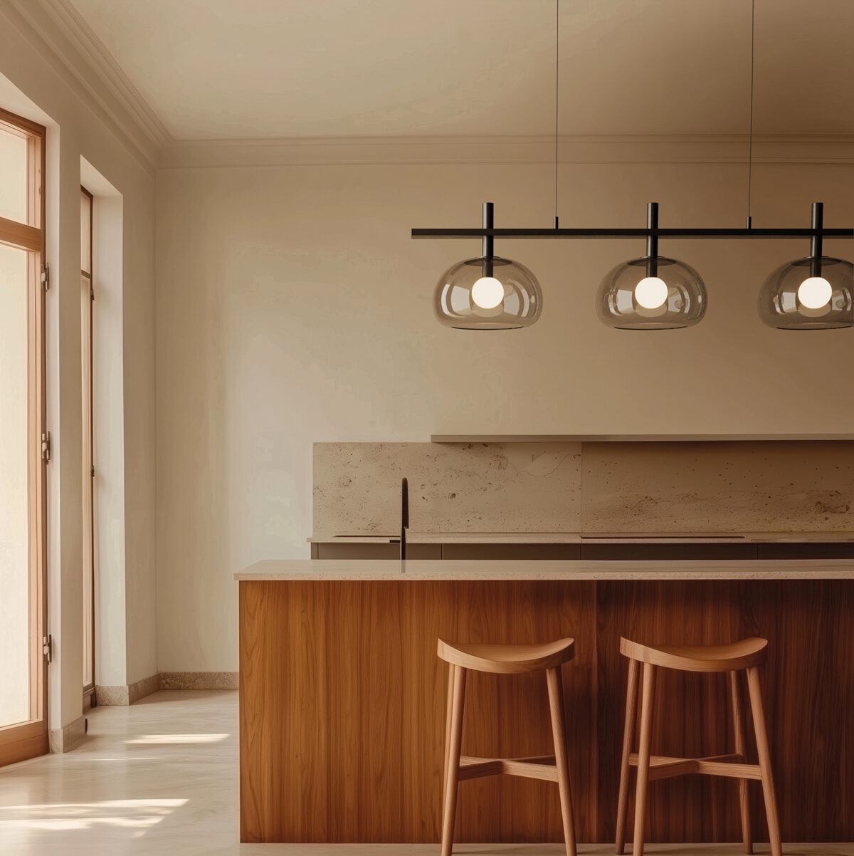 24238.jpg Lampa wisząca Cloud szer.110 cm klosz transparentny / złoty metal