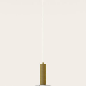 Lampa wisząca Hulo śr. 18 cm biały marmur / złoty metal