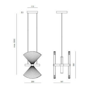 Lampa wisząca Hita szer. 18,7 cm pergamin
