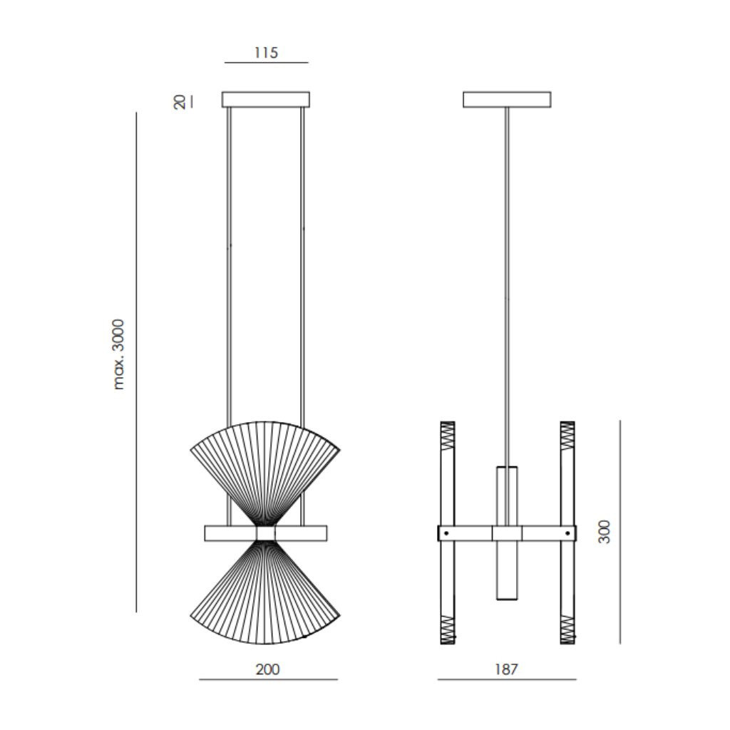 Lampa wisząca Hita szer. 18,7 cm pergamin