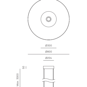 Lampa wisząca BigCoss śr. 80 cm czarna