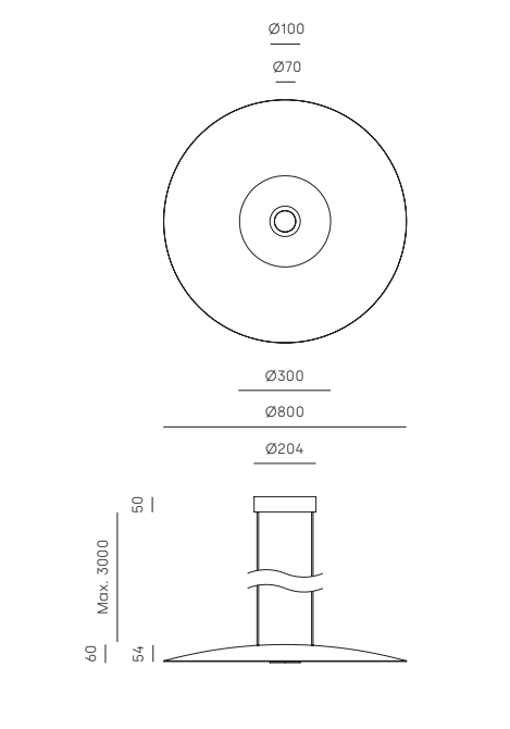 Lampa wisząca BigCoss śr. 80 cm czarna