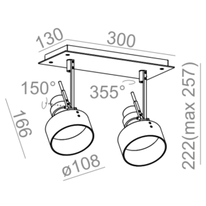 AQForm reflektor 2000 P30x2 Phase-Control reflektor alu mat