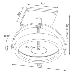 AQForm reflektor CERES 111 Phase-Control czarny mat