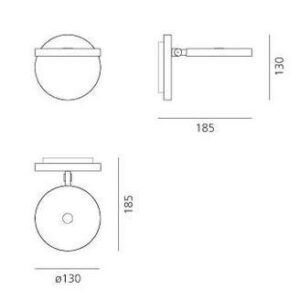 Artemide Reflektor Dametra aluminium led