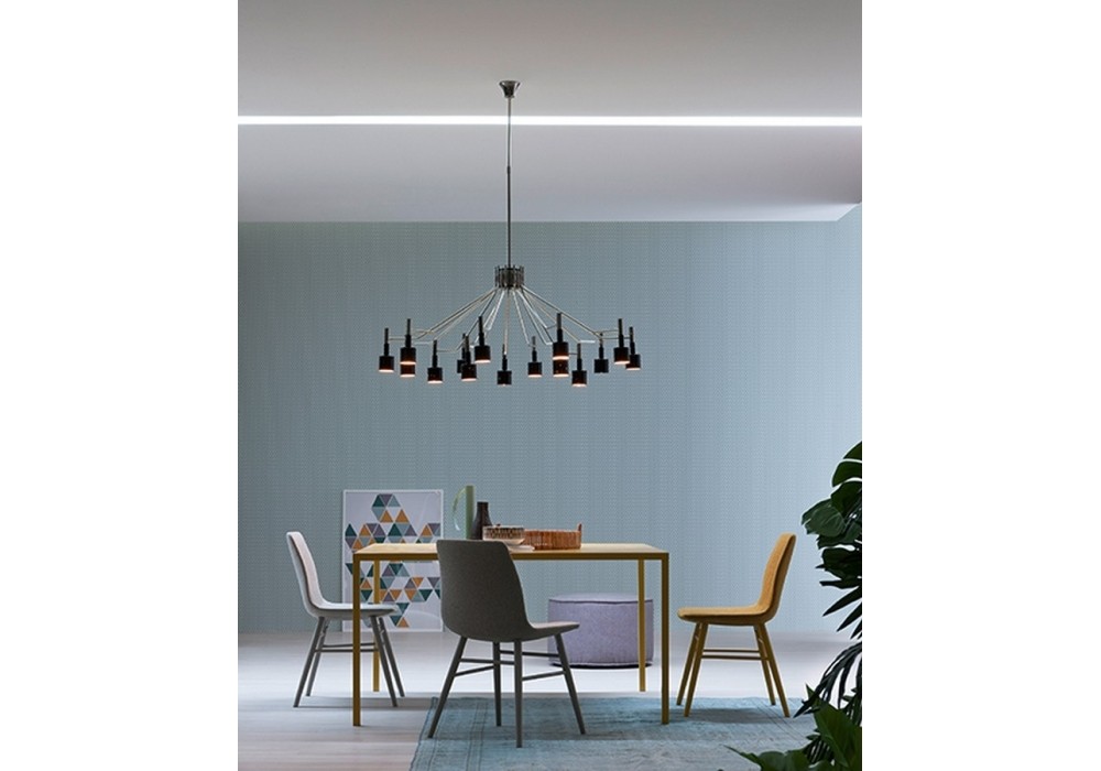 DelightFull Żyrandol ELLA mosiądz aluminium led