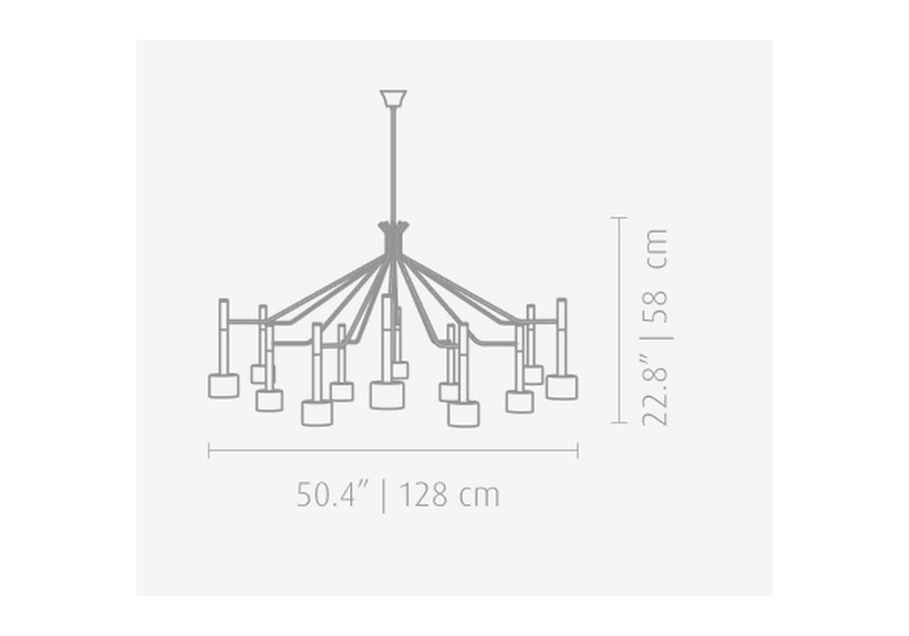 DelightFull Żyrandol ELLA mosiądz aluminium led