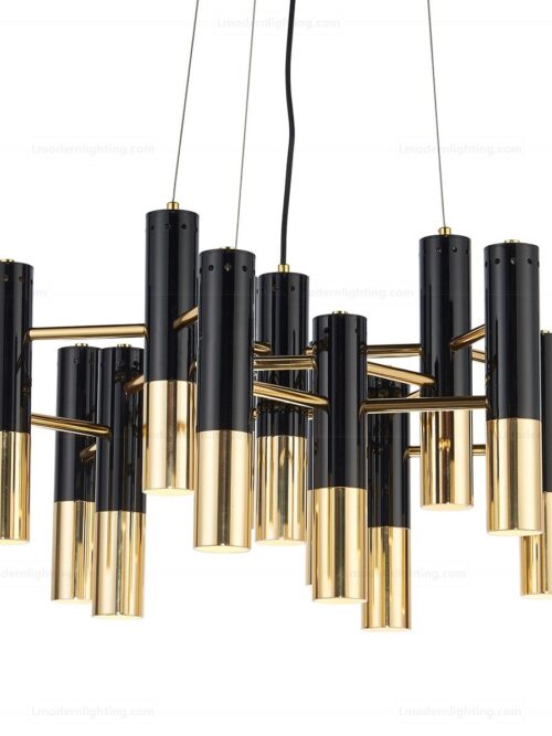 DelightFull Żyrandol IKE mosiądz aluminium led