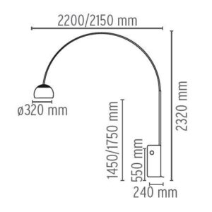 FLOS lampa podłogowa ARCO