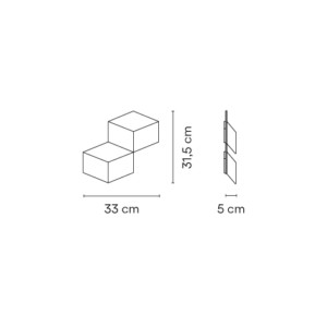 VIBIA kinkiet FOLD SURFACE