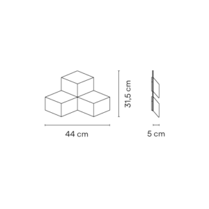 VIBIA kinkiet FOLD SURFACE