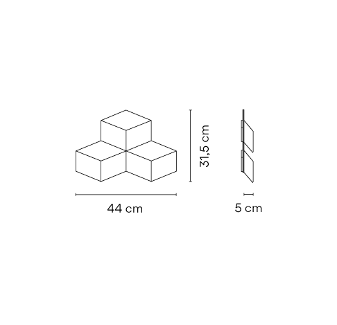 VIBIA kinkiet FOLD SURFACE