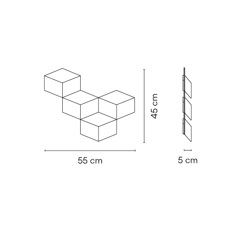 VIBIA kinkiet FOLD SURFACE