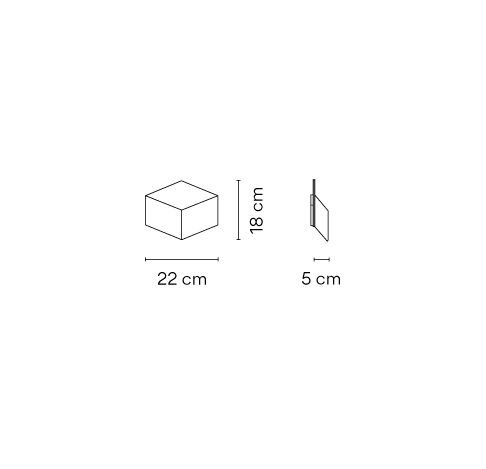 VIBIA kinkiet FOLD SURFACE
