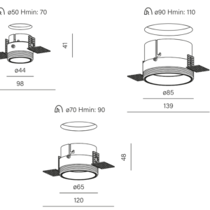 Lampa wpuszczana PUTT LED trimless recessed AQForm