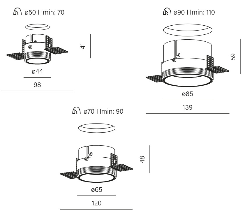 Lampa wpuszczana PUTT LED trimless recessed AQForm